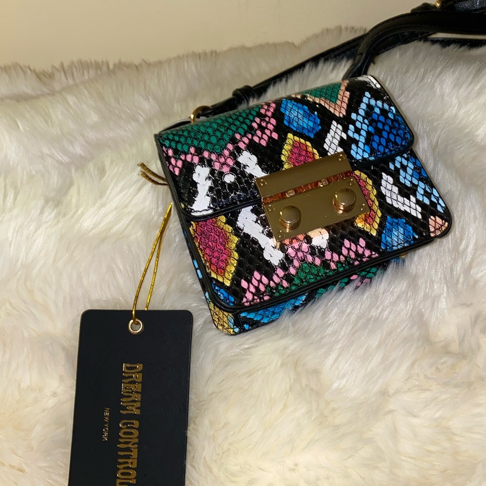Dream Control Multi Color Python-Embossed Mini Bag - Picture 3 of 13